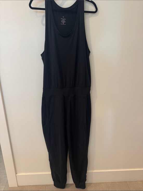 Sweaty Betty Pants - Sweaty Betty Black Jersey Soft Jumpsuit XL